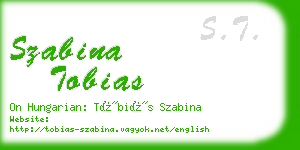 szabina tobias business card